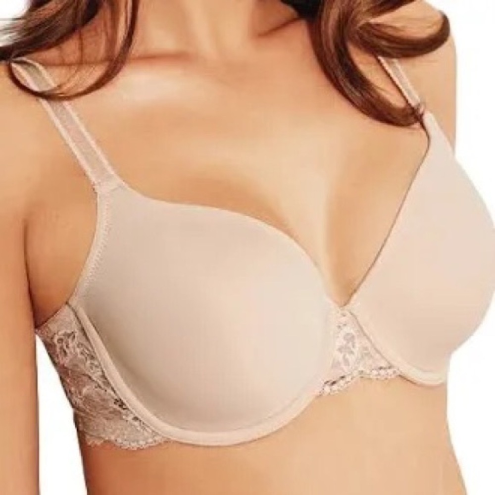 Wacoal Womens French Garden Contour Bra Sand Beige Nude Lace Underwire size 32C